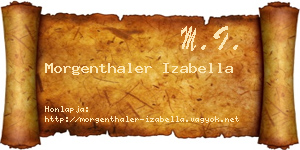 Morgenthaler Izabella névjegykártya